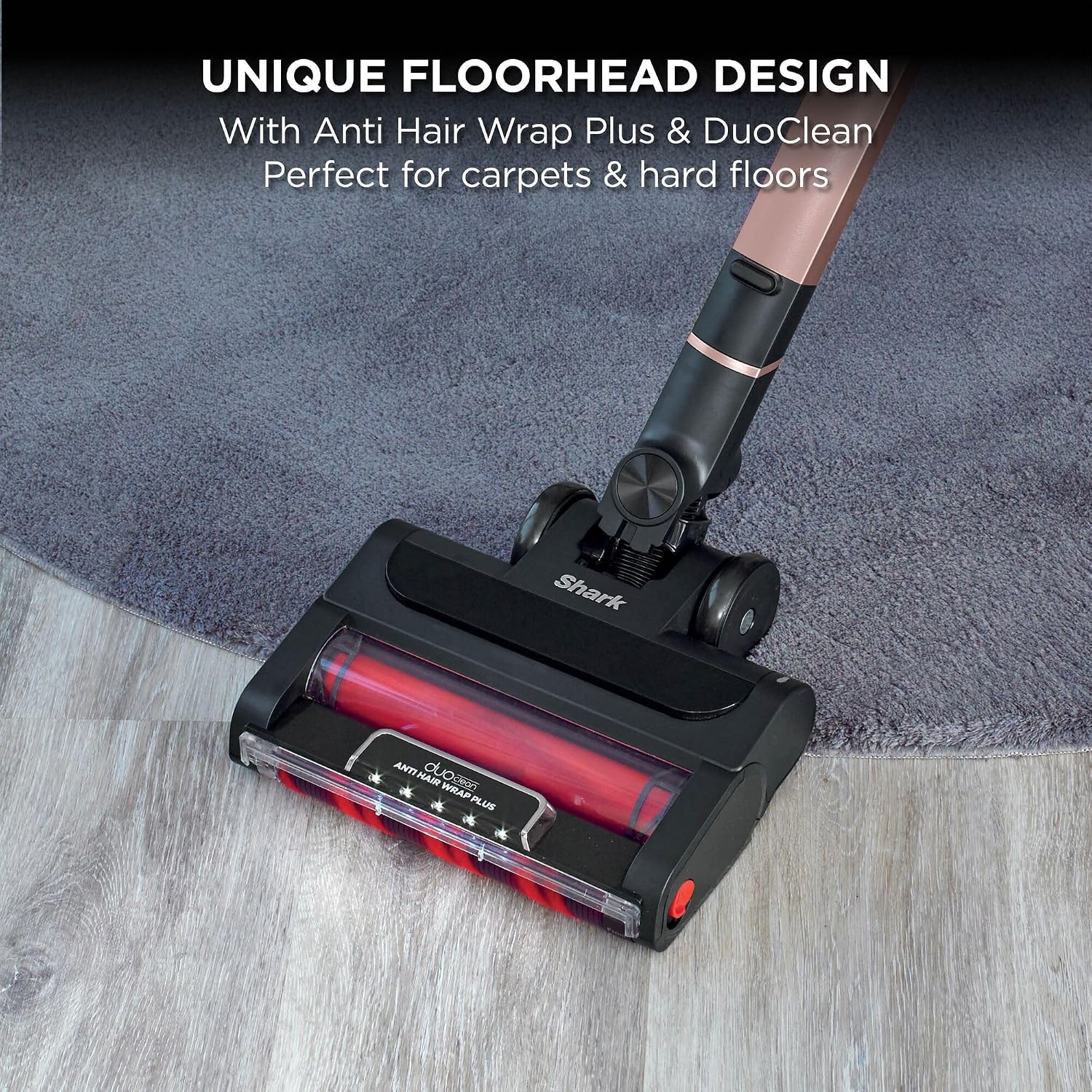 Shark Stratos Cordless Stick Vacuum Cleaner, Charcoal/Rose Gold IZ400UK